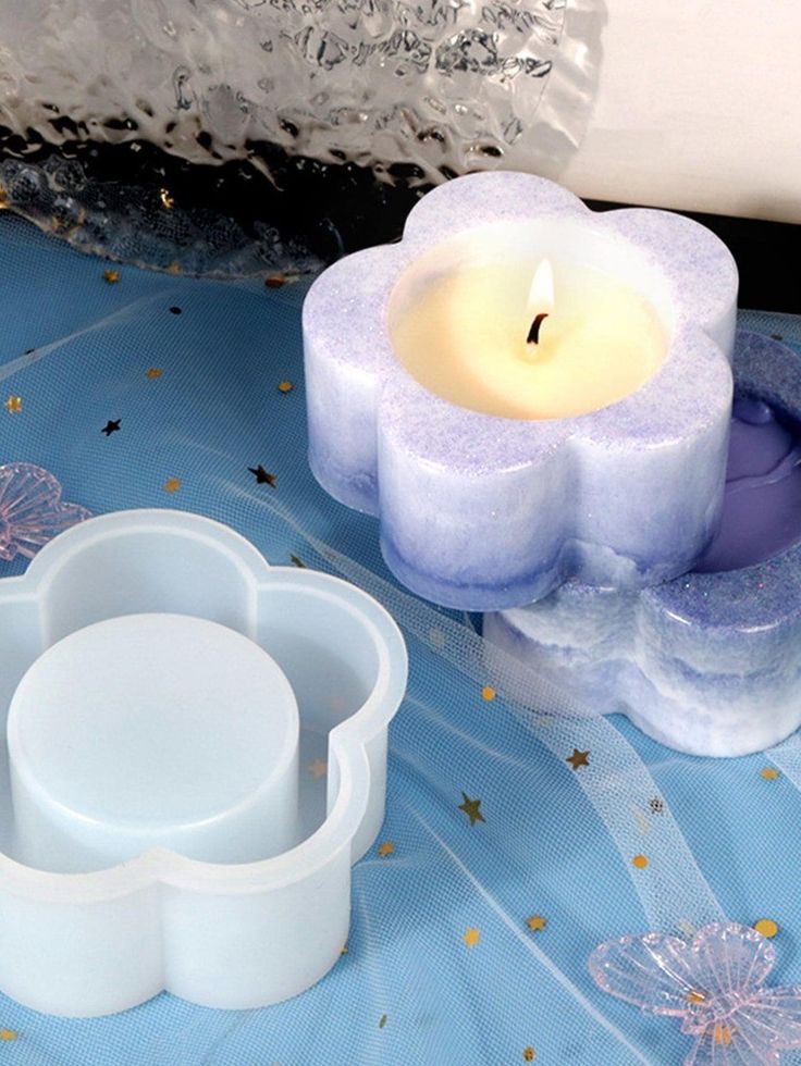 blossom flower tealight holder mould