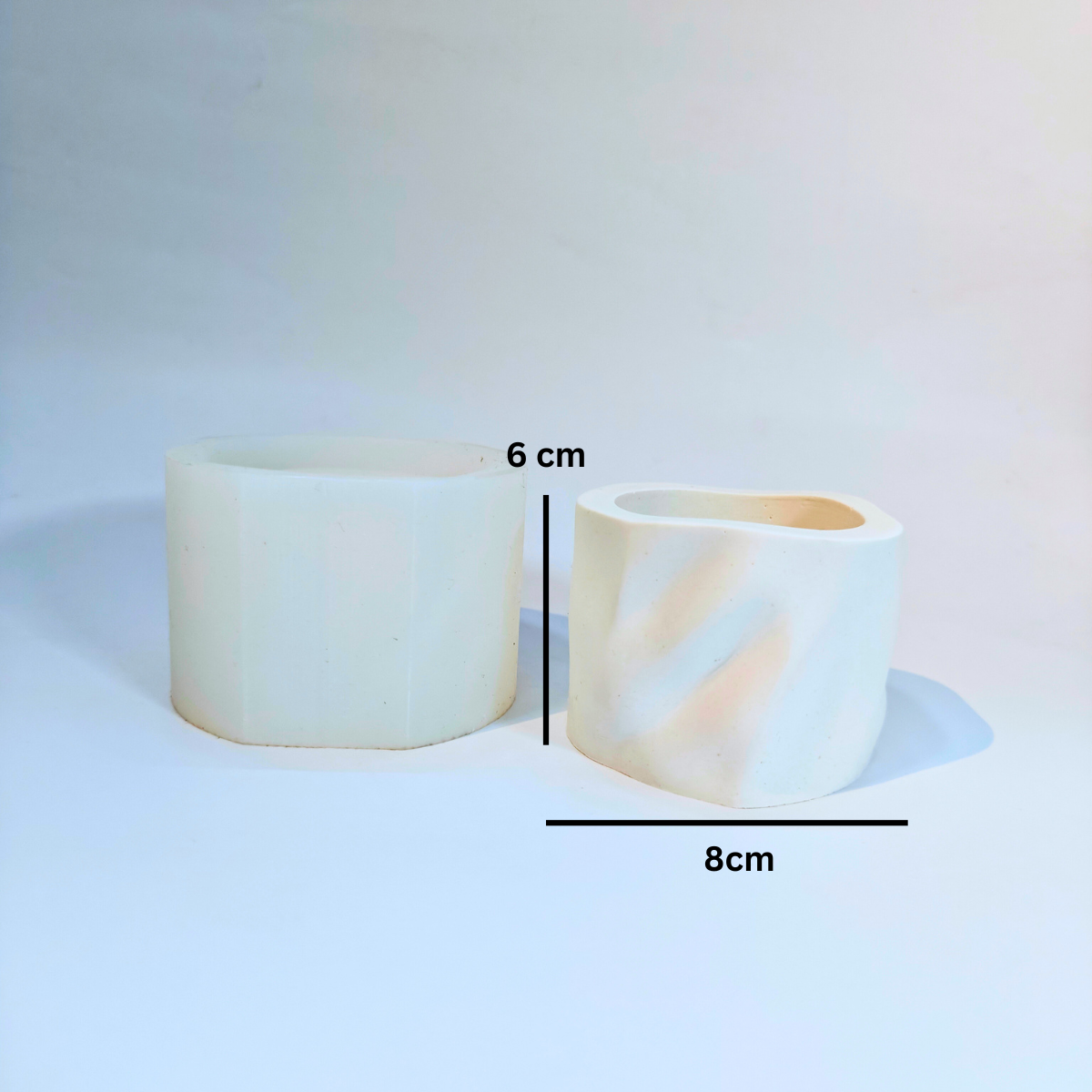 crumbled jar mould for diy concrete, jesmonite, resin and candle handmade decor