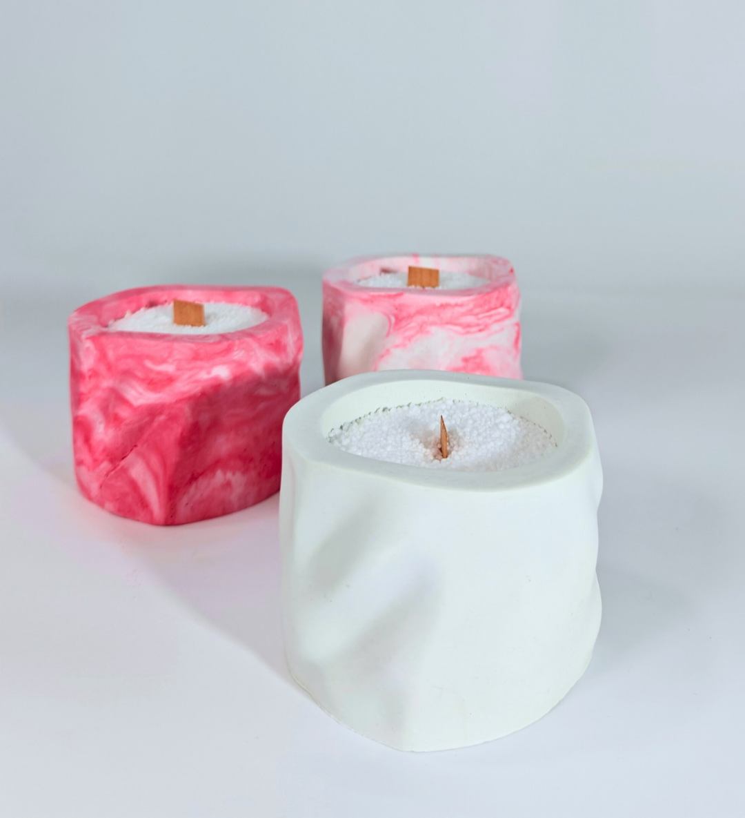 Crumpled jar mould for diy concrete, jesmonite, resin and candle handmade decor