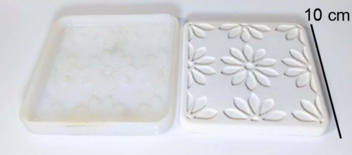 daisy coaster mould for diy concrete, jesmonite, resin and candle handmade decor