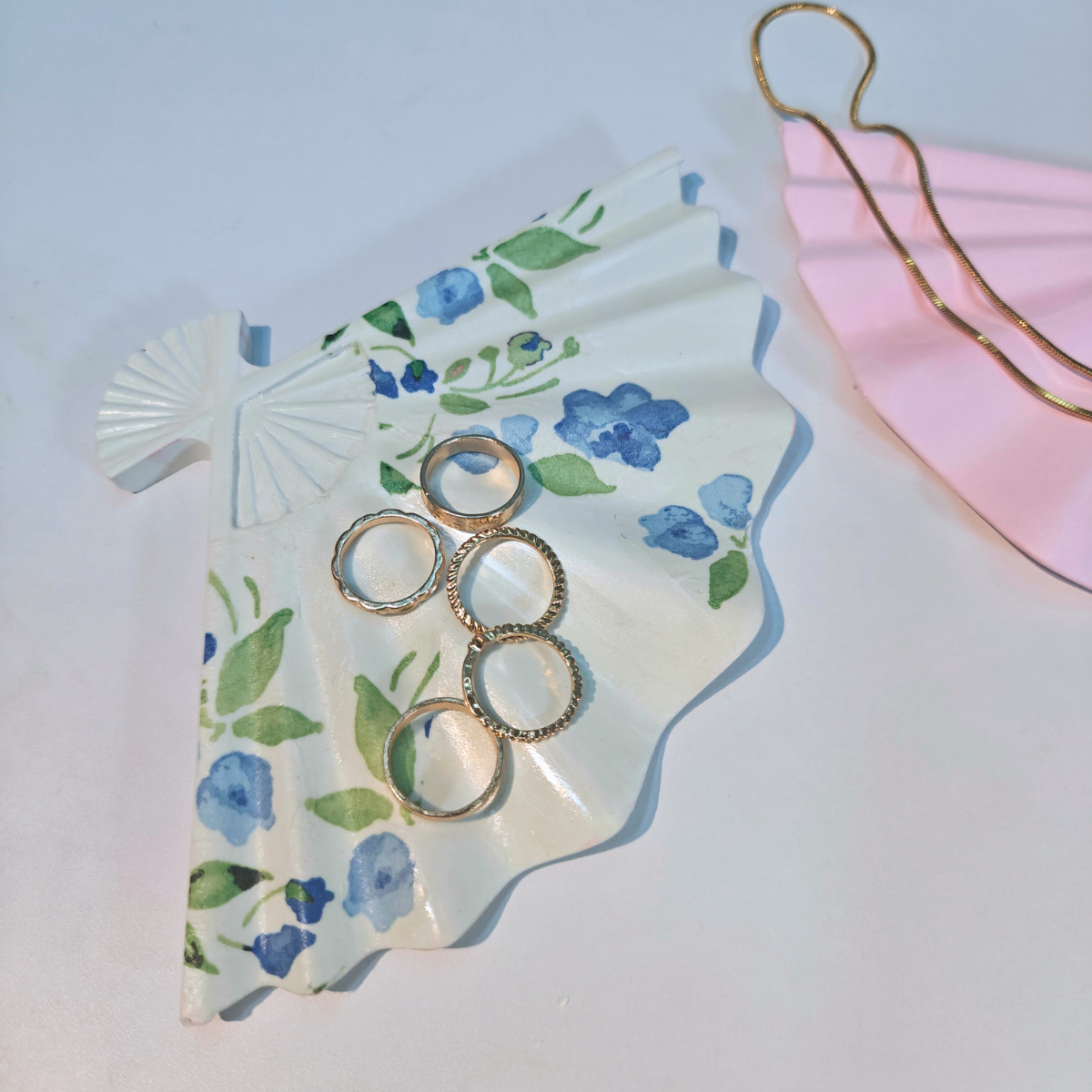 hand fan trinket mould for diy concrete, jesmonite, resin and candle handmade decor