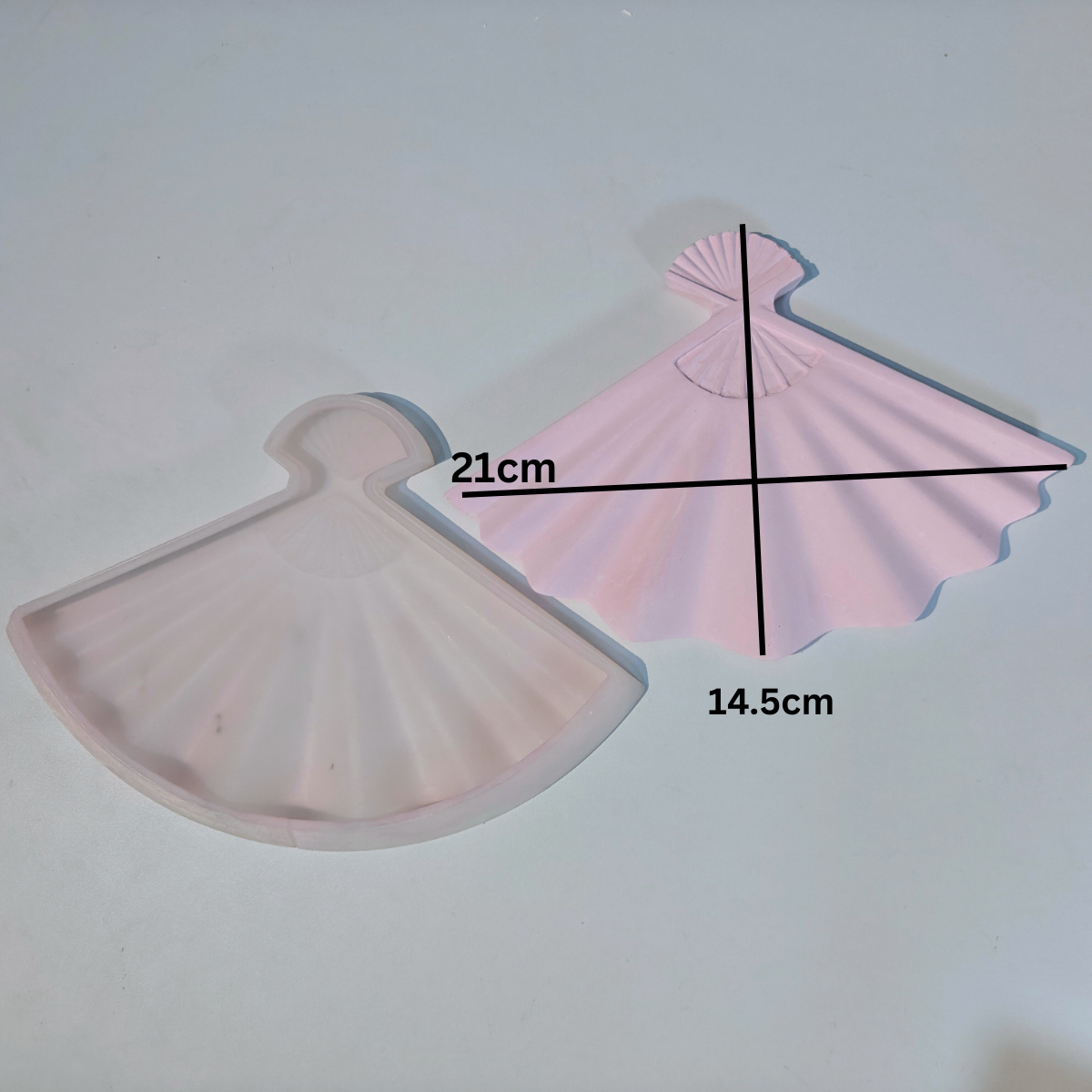 hand fan trinket mould for diy concrete, jesmonite, resin and candle handmade decor