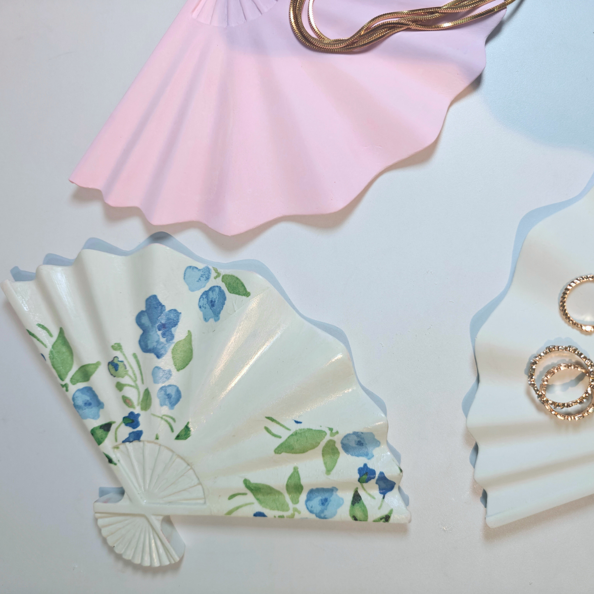 hand fan trinket mould for diy concrete, jesmonite, resin and candle handmade decor