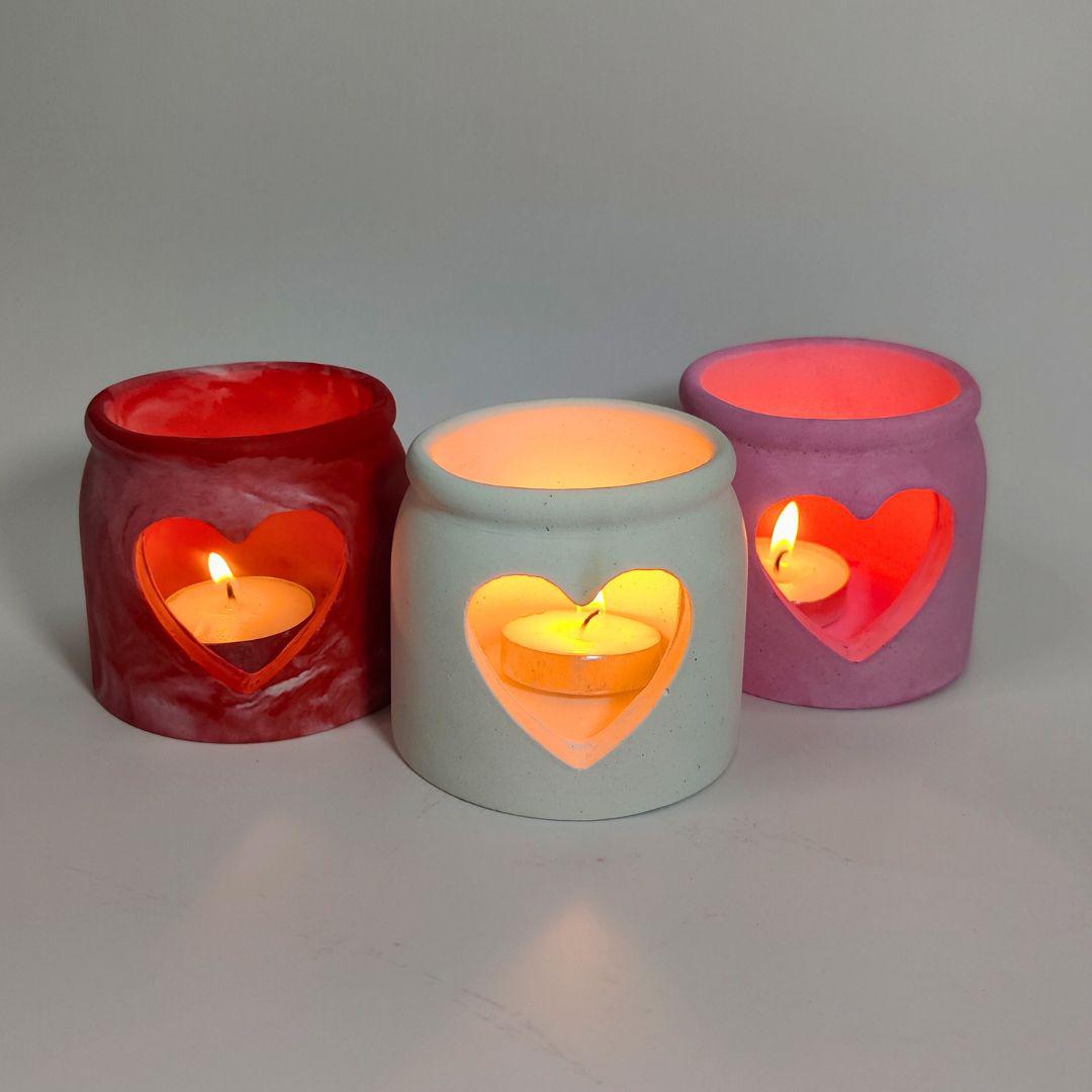 Heart Beat Jar Mold (Tea Light Holder)