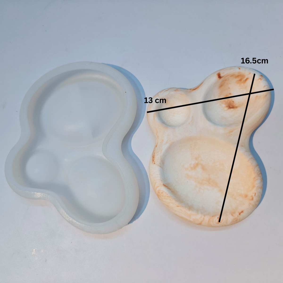 pebble trinket tray mould mould for diy concrete, jesmonite, resin and candle handmade decor