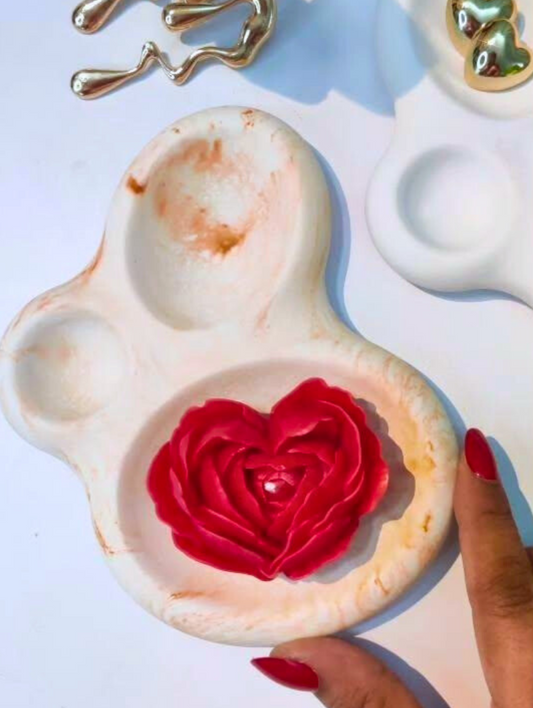 pebble trinket tray mould for diy concrete, jesmonite, resin and candle handmade decor