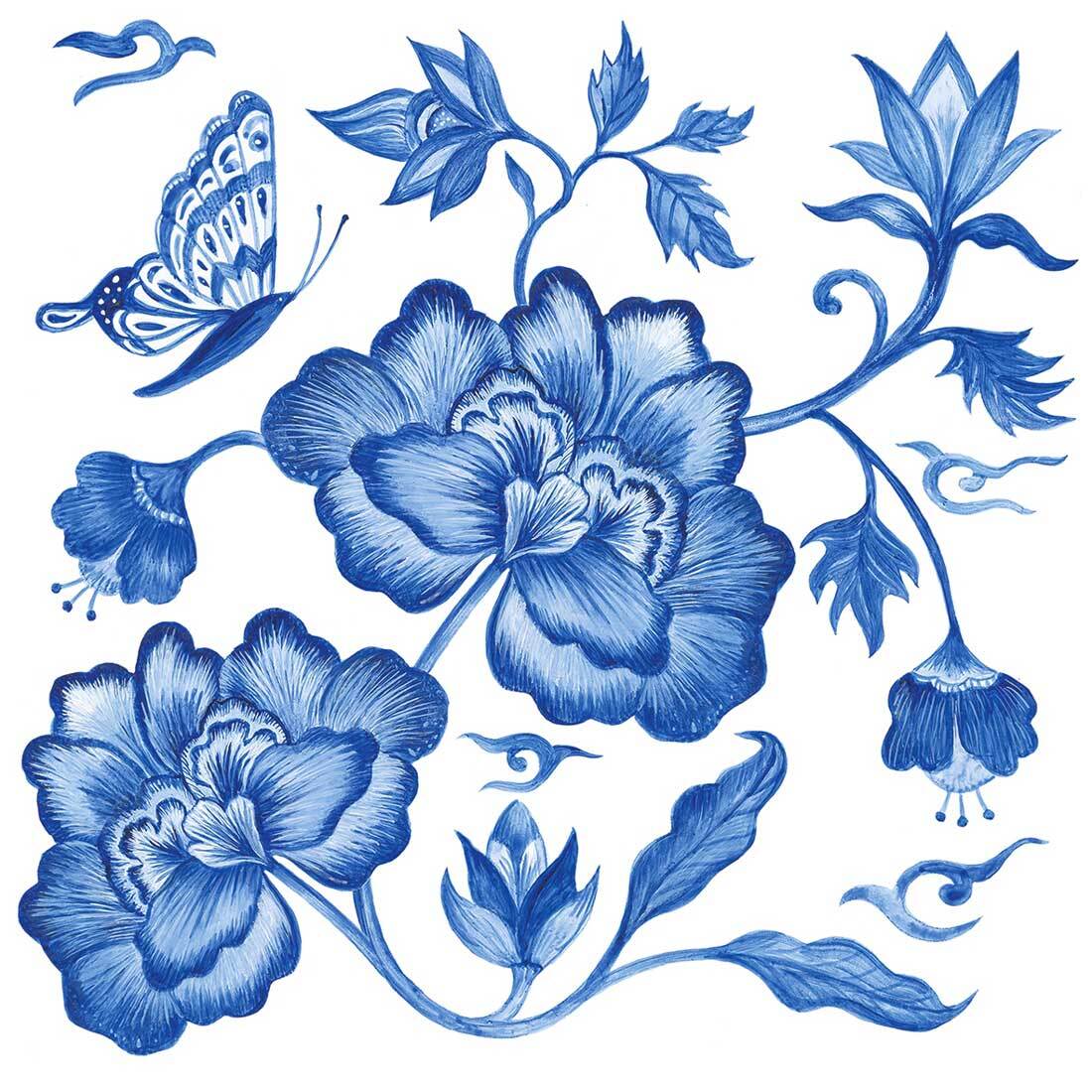 porcelain print decoupage