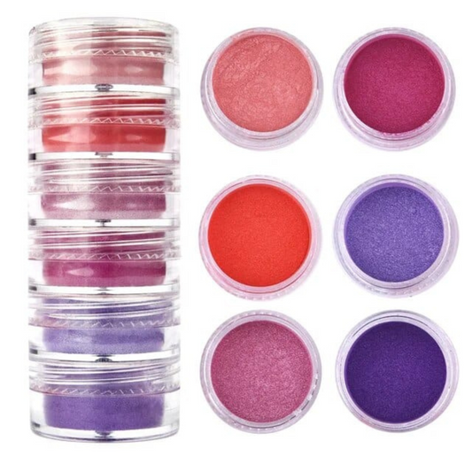 shades of  flora mica powder