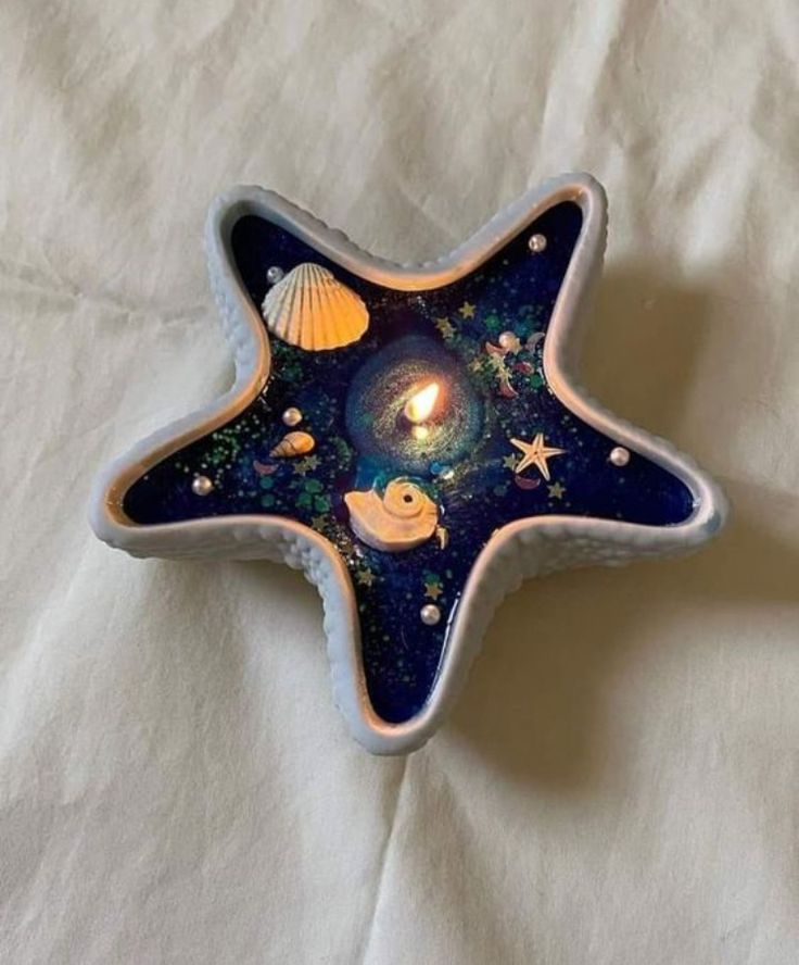 starfish shell dish mould for diy concrete, jesmonite, resin and candle handmade decor