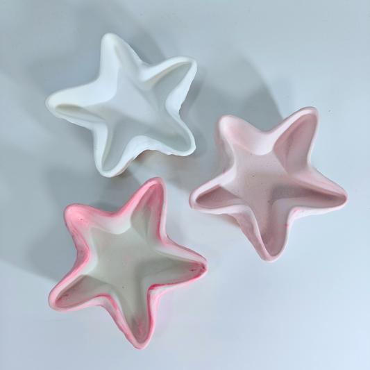 starfish shell dish mould for diy concrete, jesmonite, resin and candle handmade decor