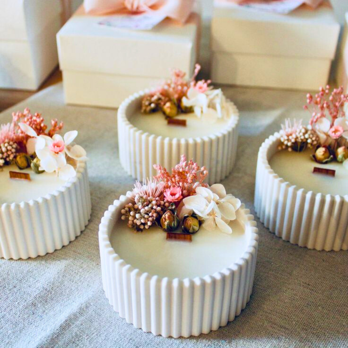 stripe jar mould for diy concrete, jesmonite, resin and candle handmade decor